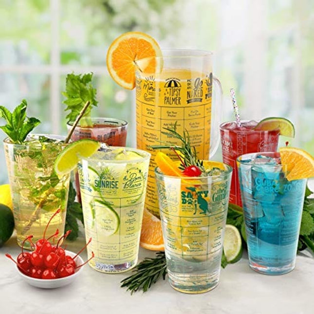 Fred GOOD MEASURE Cocktail Recipe Glass, Tequila