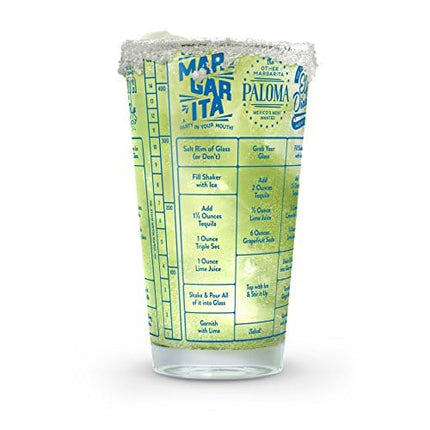 Fred GOOD MEASURE Cocktail Recipe Glass, Tequila