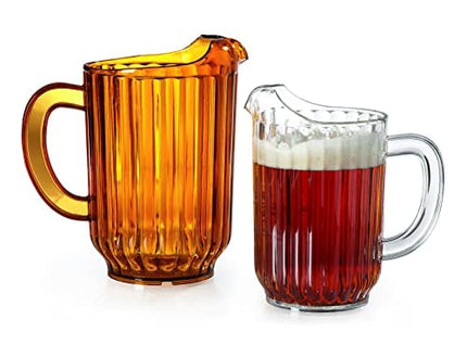 G.E.T. P-2064-1-CL BPA-Free Break-Resistant Restaurant Style Plastic Pitcher, 60 Ounce, Clear