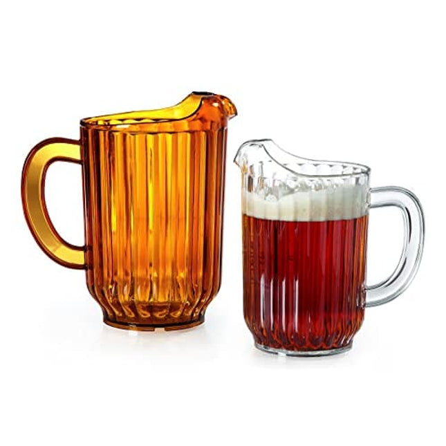 G.E.T. P-2064-1-CL BPA-Free Break-Resistant Restaurant Style Plastic Pitcher, 60 Ounce, Clear