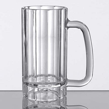 G.E.T. Shatter-Resistant Plastic Beer Mug / Stein, 16 Ounce, BPA Free, 00086-1-SAN-CL (Set of 4)