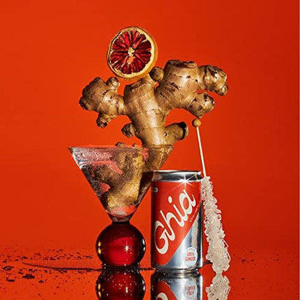 Ghia Non-Alcoholic Ginger Le Spritz, 8 Fl Oz (4-Pack) - Botanical Mediterranean Inspired Sparkling Apéritif | No Added Sugar, No Preservatives, No Artificial Flavors, Caffeine-Free