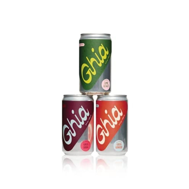 Ghia Non-Alcoholic Le Spritz Combo 12-Pack (4 OG Spritz/4 Ginger/4 Lime + Salt) - 8 Fl Oz Cans | Botanical Mediterranean Inspired Apéritif - No Added Sugar, Caffeine-Free