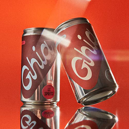 Ghia Non-Alcoholic Le Spritz OG Spritz & Ginger Variety (4-Pack) - 8 Fl Oz Cans | Botanical Mediterranean Inspired Apéritif | No Added Sugar, No Preservatives, No Artificial Flavors, Caffeine-Free