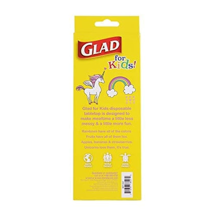 GLAD for Kids Paper Straws | Unicorn Paper Straws With Fun and Adorable Design for Kids | 50 Ct Disposable Paper Straws for Drinking, 3 Pack (150 Straws Total)