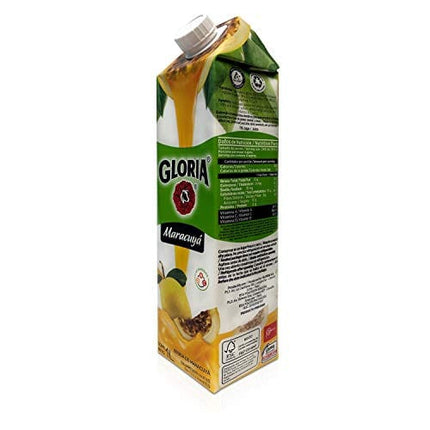 GLORIA Jugo de Maracuya 1 lt. - 2 Pack. / Passion Fruit Maracuya Nectar 33.8 Fl. oz. - 2 Pack.