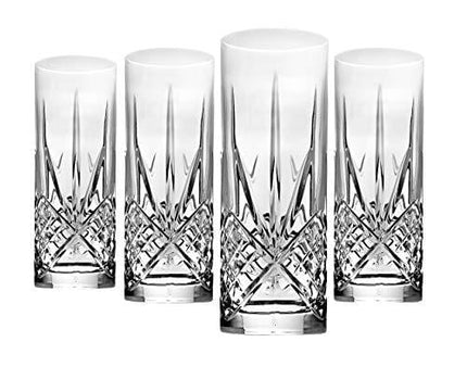 Godinger Tall Beverage Glasses Collins All Purpose - Dublin Collection, SET OF 4