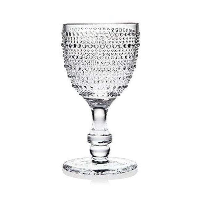 Godinger Wine Glasses Goblets, Beverage Stemmed Glass Cups - Lumina, 9oz, Set of 4