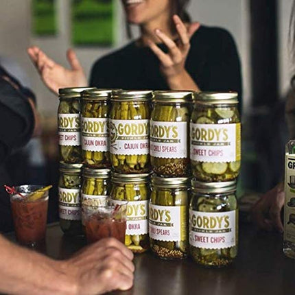 Gordy’s Fine Brine Canned Pickle Juice - Natural Pickle Brine Mix For Cocktails, Mixers, Cooking - Gluten Free – Seasonal, Organic Ingredients - Electrolyte Replacement Drink - 4 Pack of 12 Ounce Cans