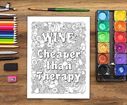 Wine Life: A Snarky Adult Colouring Book