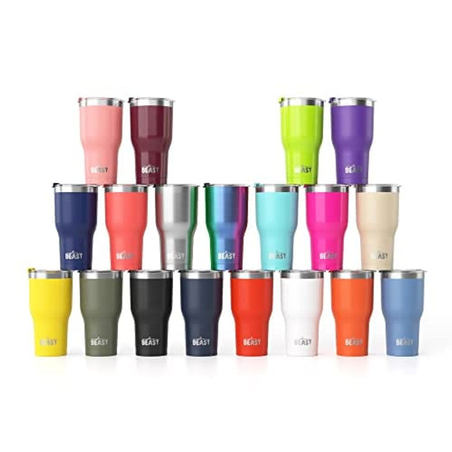 Beast 20 oz Tumbler Stainless Steel Vacuum Insulated Coffee Ice Cup Double Wall Travel Flask by Greens Steel (Aquamarine Blue)