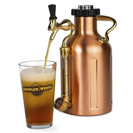 GrowlerWerks uKeg Carbonated Growler, 64 oz, Copper