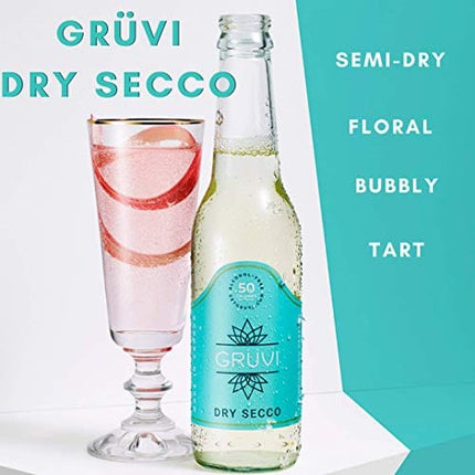 Gruvi Non-Alcoholic Beer and Wine Variety Pack, 20-Pack, IPA, Stout, Pale Ale, Dry Secco Prosecco, Bubbly Rose, <0.5% ABV Beer, 0.0% ABV Wine, Zero Alcohol Beer and Sparkling Wine, NA Beer, NA Wine