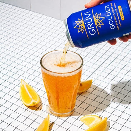 Gruvi Non-Alcoholic Beer Variety Pack, 12-Pack, IPA, Stout, Pale Ale, <0.5% ABV, Zero Alcohol Beer, NA Beer