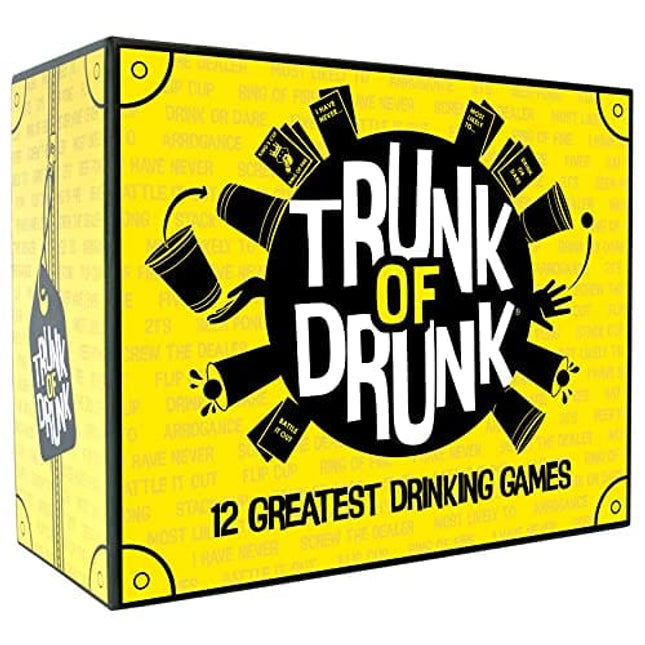 Trunk of Drunk - 12 Hilarious Drinking Games (Beer Pong, Drink or Dare, Battle It Out, Never Have I Ever, Rage Cage) Perfect Gag Gift and Funny White Elephant - by Beat That! Game