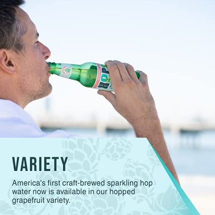 H2OPS Sparkling Hop Water - Variety Pack, 0 Alcohol, 0 Calorie, (12 Pack Glass Bottles) Craft Brewed, Premium Hops, Lightly Carbonated, Gluten Free, Unsweetened, NA Beer
