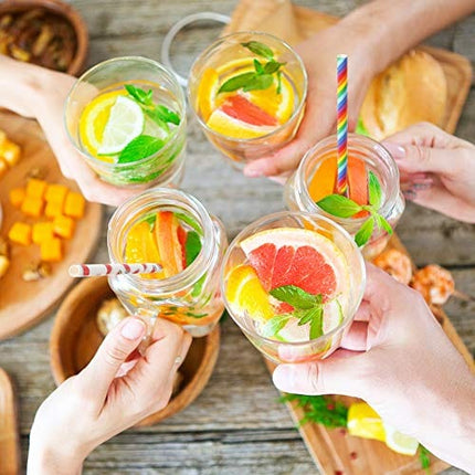 200Pack Biodegradable Paper Straws,10 Different Pattern Cute Cool Juices, Shakes, , Cake Pops, iced coffee,Party Supplies and DIY Decorations
