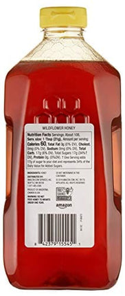 Amazon Brand - Happy Belly Wildflower Honey, 80 ounce (Previously Solimo)