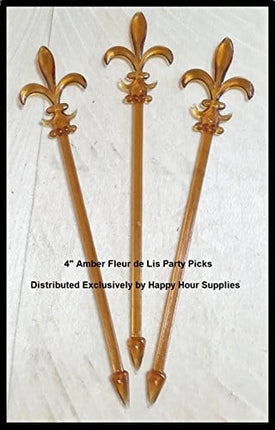 Set of 6 Large/Oversized Neck Chrome Liquor Pourer w/Signature Party Picks