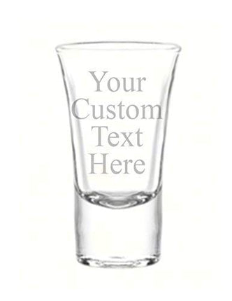 Personalized DOUBLE SIDED 1.5oz Shot Glass, Custom Laser Etched Free Engraving Groomsman and Bridesmaid Wedding Favor Gift For Him, For Her, For Boys, For Girls, For Them (Double Side Engraving)