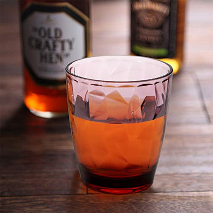 Hedume Set of 6 Unbreakable Premium Drinking Glasses, 6 Colors 13.5 Oz Stackable Tritan Tumbler Cups, BPA Free, Dishwasher Safe