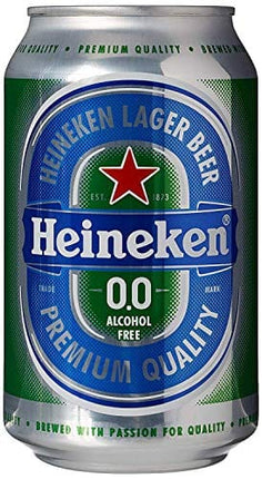 Heineken 0.0% Non-Alcohol, Alcohol Free Beer, Great Taste, Zero Alcohol, 11.2 Fl Oz | Case of 24 Cans