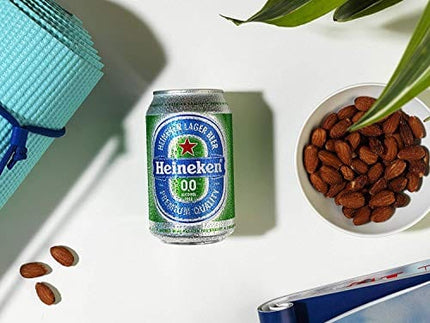 Heineken 0.0% Non-Alcohol, Alcohol Free Beer, Great Taste, Zero Alcohol, 11.2 Fl Oz | Case of 24 Cans