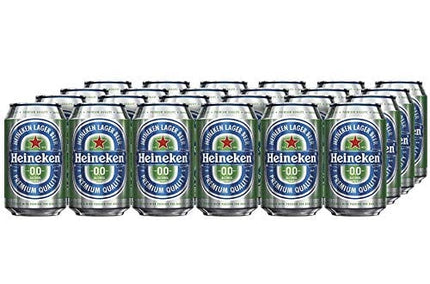 Heineken 0.0% Non-Alcohol, Alcohol Free Beer, Great Taste, Zero Alcohol, 11.2 Fl Oz | Case of 24 Cans
