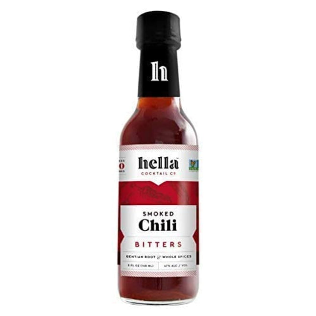 Hella Cocktail Co. Smoked Chili Bitters (5 Fl Oz) - Craft Cocktail Bitters Made with Real Dried Chilis and Whole Spices
