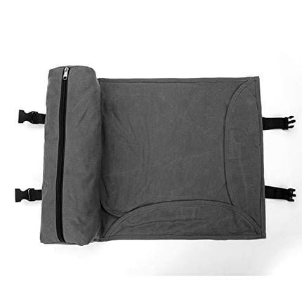 Bartender Kit Tote Bag, Large Barware Set Roll Bag, Cocktail Making Tool Set Bag, Portable Bar Case Bag, Cocktail Accessories Kit Roll Pouch,Multi-Funtion Barware Set Storage Case (Grey)