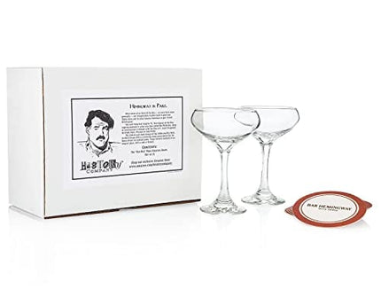 HISTORY COMPANY The Old Ritz Paris Cocktail Coupe Glass 2-Piece Set (Gift Box Collection)