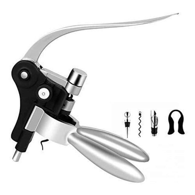 Rabbit Wine Bottle Opener Corkscrew Set-[2020 Upgraded] Holleringlan Wine Opener Kit With Foil Cutter,Wine Stopper And Extra Spiral