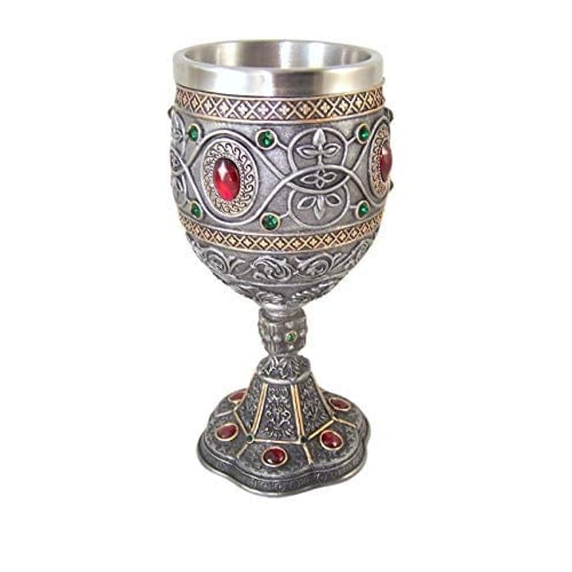 Rhinestone Jeweled Holy Grail Chalice, 6 1/2 Inch