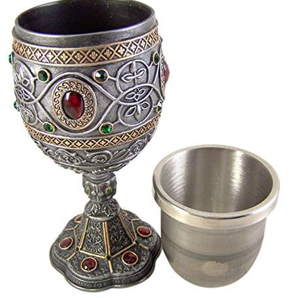Rhinestone Jeweled Holy Grail Chalice, 6 1/2 Inch