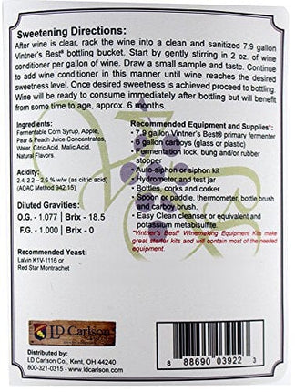 Vintners Best Fruit Wine Base-Peach,128 oz