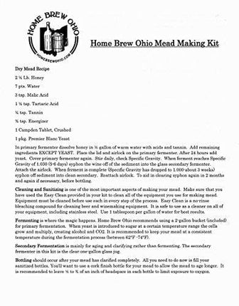 Home Brew Ohio Mead Making Kit