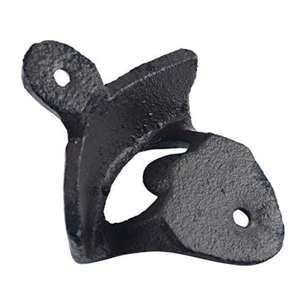 Homend 12pack Cast Iron Wall Mount Bottle Openers, Mounting Hardware Included, Vintage Rustic Bar(Wood Block is not Included)