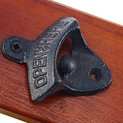 Homend 12pack Cast Iron Wall Mount Bottle Openers, Mounting Hardware Included, Vintage Rustic Bar(Wood Block is not Included)