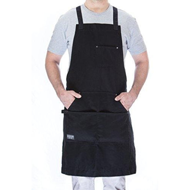Hudson Durable Goods - Professional Grade Chef Apron - Black - 100% Cotton
