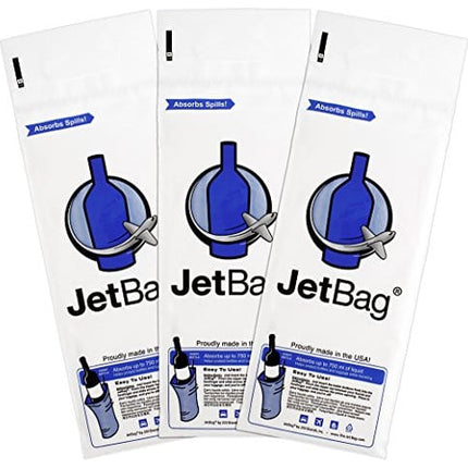 Jet Bag Bold - The Original ABSORBENT Reusable & Protective Bottle Bags - Set of 3 - MADE IN THE USA