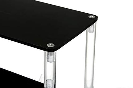 IHOMECOOKER 2 Steps Black Acrylic Display Riser Cupcake Stand Display Shelf for Decoration, Makeup