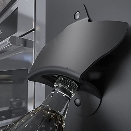 Inosiziat Magnetic Beer Wine Bottle Opener Wall Mounted With Cap Catcher Unique Gifts for Men Dad Fathers' Day Gift