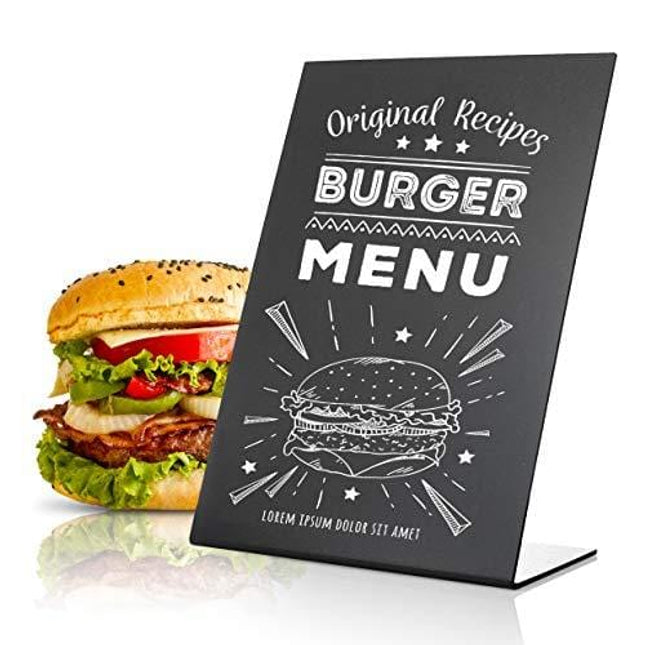 Mini Tabletop Chalkboard Sign 6x8.2" - Menu Chalkboard Stand for Wedding Table - Tabletop Chalkboard Signs for Tables with Stand - Event Place Cards - Table Chalkboard Signs with Stand Up Chalkboard