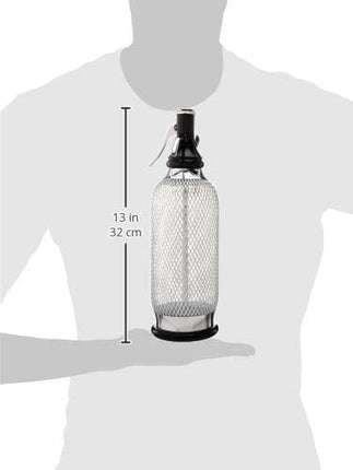 iSi North America Soda Siphon Classic Mesh Sodamaker for Making Carbonating Beverages, 1 Quart, Stainless Steel