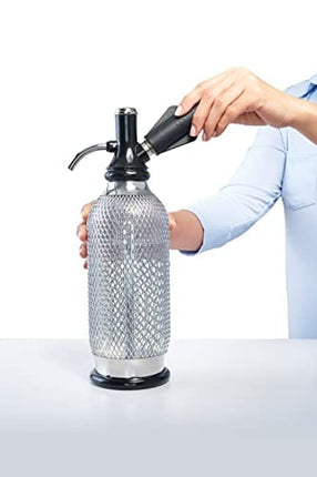 iSi North America Soda Siphon Classic Mesh Sodamaker for Making Carbonating Beverages, 1 Quart, Stainless Steel