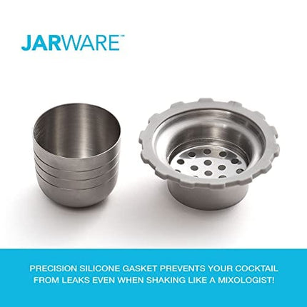Jarware Wide Mouth Cocktail Shaker, Silver