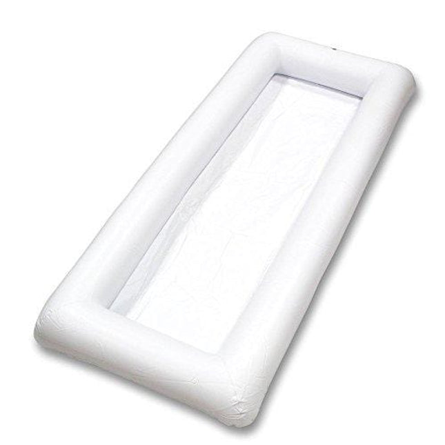 Jasonwell 2 PCS Inflatable Serving Bars Ice Buffet Salad Serving Trays Food Drink Holder Cooler Containers Indoor Outdoor BBQ Picnic Pool Party Supplies Luau Cooler w Drain Plug