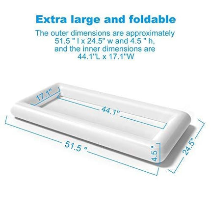 Jasonwell 2 PCS Inflatable Serving Bars Ice Buffet Salad Serving Trays Food Drink Holder Cooler Containers Indoor Outdoor BBQ Picnic Pool Party Supplies Luau Cooler w Drain Plug