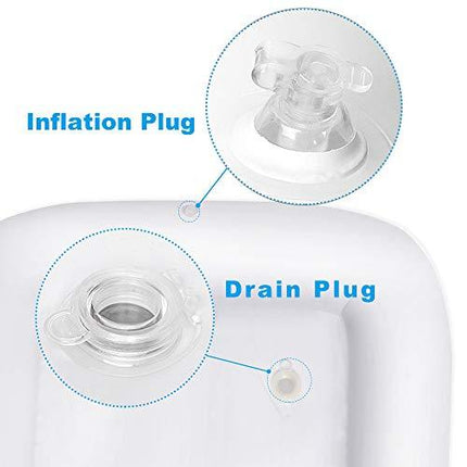 Jasonwell 2 PCS Inflatable Serving Bars Ice Buffet Salad Serving Trays Food Drink Holder Cooler Containers Indoor Outdoor BBQ Picnic Pool Party Supplies Luau Cooler w Drain Plug