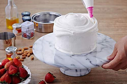 JEmarble Lazy Susan 12 inch Turntable with Aluminum Alloy Bearing, Smooth/Silent/Durable(White)(Premium Quality)